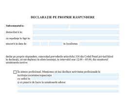 Avem 12 stiri despre declaratie propria raspundere. DeclaraÅ£ie ActualizatÄƒ Pe Propria RÄƒspundere Si AdeverinÅ£a De La Angajator Pentru A Iesi Din CasÄƒ Intre