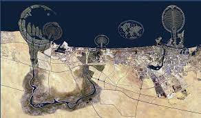 阿拉伯聯合大公國 杜拜 dubai islands palm islands city from above