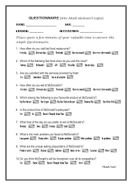 They allow respondents to openly express their views and opinions on a given topic. Project Report And Market Survey Of Mcdonald S Cbse Class 12 Entrepr In 2021 Question Paper Psychology Questions Sample Business Cards