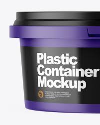 Download Matte Plastic Container Mockup In Pot Tub Mockups On Yellow Images Object Mockups PSD Mockup Templates
