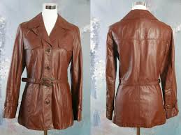 Women S Brown Leather Jacket 1970s European Vintage Etsy Brown Leather Jacket Vintage Clothes Shop Leather Jacket
