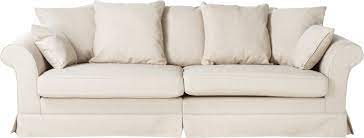 Sofahussen für sofas mit polsterfugen können mit schaumstoffstreifen an den polsterfugen fixiert werden, die fugen sind auch unter dem überzug gut sichtbar. Hussen Sofa Nobis In Creme Westwingnow