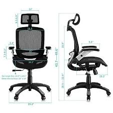 Gabrylly Ergonomic Mesh Office Chair High Back Desk Chair Adjustable Headrest With Flip Up Arms Tilt Function Lu Office Chair Desk Chair Mesh Office Chair