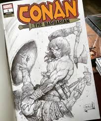 A young boy, conan, becomes a slave after his parents are killed and tribe destroyed by a savage warlord and sorcerer, thulsa doom. The Art Of Rubus Conan Pencils Aquarelle Conan Robertehoward
