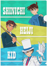 Shinichi Heiji And Kid Detective Kaito Anime
