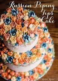 Buttercream Wedding Cake Using Russian Piping Tips Russian Cake Decorating Healthy Cake Recipes Cake Decorating Tips