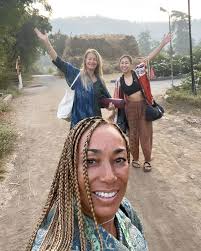 Incredibly grateful to be spending precious time at the beautiful Govardhan  Eco Village, guided by the wisdom and grace of Radhanath  Swami❤️📿🌺🙇‍♀️☀️💖🦚🧘‍♀️🌸🌹 Currently, I have the honor of co-leading a  200-hour Veda