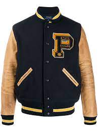 Ralph Lauren Collection Contrast Sleeve Varsity Jacket Farfetch Varsity Jacket Varsity Jacket Men Jackets