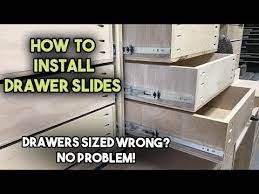 How To Install Drawer Slides Youtube Drawer Slides Installing Drawer Slides Drawers