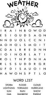 Weather Word Search Puzzle Learn English Coloring Page Free Printable Coloring Pages Weather Words Sun Coloring Pages Rain Words