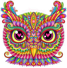 Gaze Owl By Thaneeya Mcardle Colorful Owl Art Owl Art Owl Coloring Pages