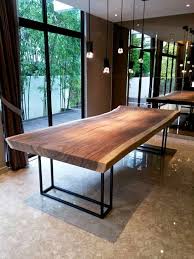 Image Result For Walnut Slab Table Metal Legs Holzesstische Esszimmertisch Holz Tischbeine