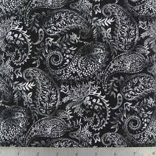 Black And White Floral Cotton Fabric Black White Paisley Cotton Calico Fabric Hobby Lobby 147942 Paisley Fabric Calico Fabric Quilting Business
