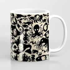 size chart of sea monsters coffee mug