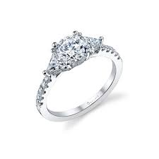 Elegant Three Stone Engagement Ring