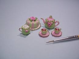 Mini Tea Set With Cake Mini Tea Set Miniature Tea Set Mini Teapot