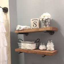 5 5 Deep Floating Industrial Bathroom Shelf Farmhouse Etsy