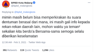 Bpbd kota malang pun mencari sumber suara. R14j0nriddpknm