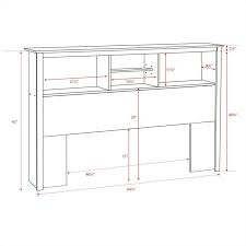 Your purchase includes one prepac platform storage bed with 6 drawers, in queen size | mattress not included. Prepac Monterey Full Queen Bookcase Headboard In White Wsh 6643