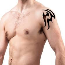Tribal chest tattoos feeling connected to the past. Voorkoms Temporary Tattoo Waterproof For Girls Boys Men Women Beautiful Popular Water Transfer 3d Tribal Tattoos Are Very Fascinating Great Expression Of Artistic Design Size 10 5 Cm X 6cm 1pc