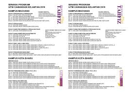 Doc Senarai Program Uitm Kelantan 2019 Sayuti Yutt Academia Edu