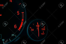 In red, it indicates quite simply that the engine temperature is too high. Coolant Temperature Gauge And Tahometer On A Car S Dashboard Stock Photo Picture And Royalty Free Image Image 90014742