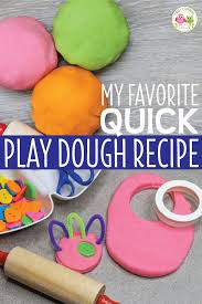 How To Make My Favorite Quick Play Dough Recipe Playdough Recipe Playdough Holiday Crafts For Kids