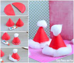 Further, apply little glue inside the small cone and. Paper Plate Santa Hats Craft Christmas Crafts For Kids Easy Peasy And Fun