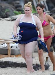 The pitch perfect star is celebrating her progress by jokingly. Rebel Wilson Slips Into Frilly Blue Swimsuit In Hawaii Daily Mail Online