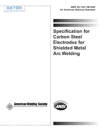 Aws A5 1 A5 1m 2004 Specification For Carbon Steel