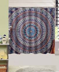 Blue & gold daisy floral shower curtain. Mandala Hippie Tapestry Design Polyester Fabric Shower Curtain 180x180 Cm Waterproof Mildewproof Shower Curtains Fabric Curtain Curtain Fabric On Linecurtain Furnishing Aliexpress