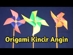 How to fold another origami windmill base model. Video Cara Lipat Kertas Origami Kincir Angin