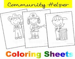 Community Helper Coloring Sheets Preschool Kindergarten Community Helper Preschool Kindergarten