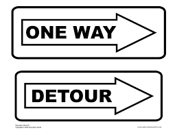 All motor vehicles prohibited tr. One Way Traffic Sign Coloring Pages