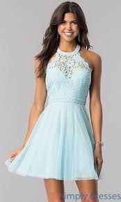 Lace Bodice Homecoming Short Halter Party Dress Halter Party Dress Tulle Homecoming Dress Formal Dresses For Teens