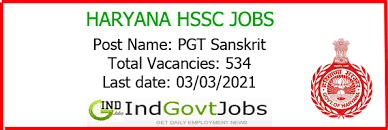 Check spelling or type a new query. Hssc Advertisement No 1 2021 Apply Online 534 Pgt Sanskrit Vacancies