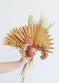 Rustic Orange Sun Palm Leaves Preserved Sun Palms Afloral Com Dried Flower Bouquet Dried Flower Arrangements How To Preserve Flowers