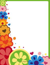 Resultado De Imagen Para Frames And Borders Thank You Flower Border Clip Art Borders Printable Stationery