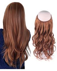4 secret extensions salon edition headband 18in hair light golden blonde. Sassina Halo Hair Extensions Human Hair 30 Auburn Color 100g 120g