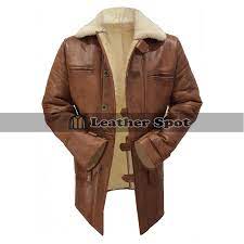 Bane Batman Dark Knight Brown Fur Trench Leather Coat Lm Jackets Long Leather Coat Leather Coat Long Coat Jacket