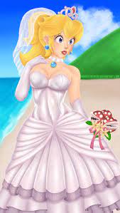 Product title canis princess kids girls wedding dress party prom b. Game Art Princess Peach Wedding Dress By Knightcreator On Deviantart