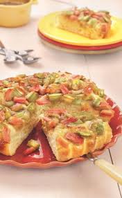 Tarte A La Rhubarbe Briochee Tarte Rhubarbe Rhubarbe Recette