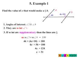 Watch the video tutorial below to understand how to do these problems and, if you want, download this free worksheet if you want some extra practice. Section 3 3 Proving Lines Are Parallel Ppt Video Online Download