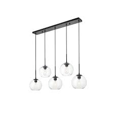 Snead 5 Light Cluster Globe Pendant With Glass Accents
