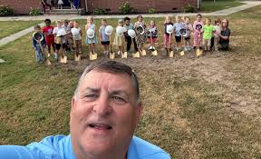 I recently attended a groundbreaking ceremony for a new building at Bethel  Grade School in Mt. Vernon. The building in the back of the photos that is  being replaced is 110 years