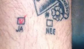 De vries was shot in the head in broad daylight after leaving a tv studio in amsterdam on july 6, where the popular crime journalist had just appeared on a chat show. Daniella Zegt Ja Per Tattoo Boven Enkel Binnenland Ad Nl