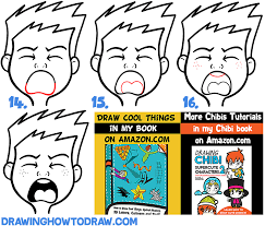 Drawing of crying eyes posted on drawings. How To Draw Cartoon Facial Expressions Crying Sad Sobbing Bawling How To Draw Step By Step Drawing Tutorials