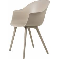Schwarz lackierte holzbeine bht ca. Gubi Bat Dining Chair Stuhl Gestell Kunststoff Monochrom Outdoor Nunido