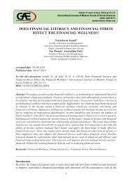 Thinking about a degree in finance? Pdf Does Financial Literacy And Financial Stress Effect The Financial Wellness