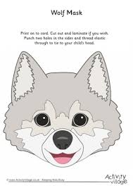These paper face masks are available in a standard version and a coloring page version. Little Red Riding Hood